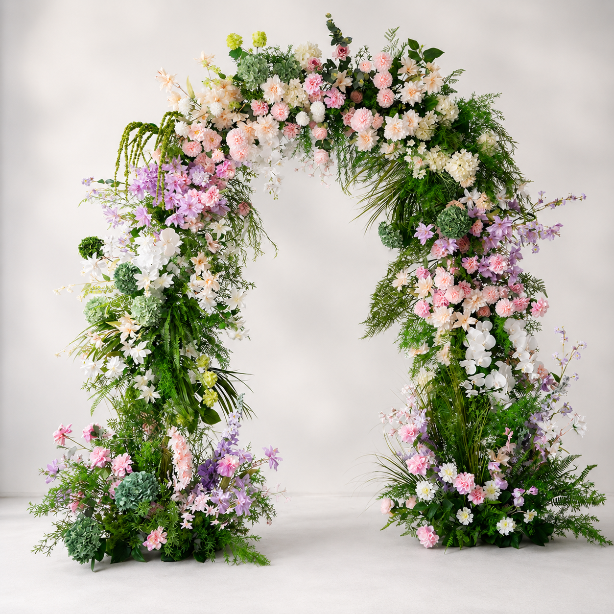 Artificial Floral Arch Decoration with Matching Stand Sage Blush Garden