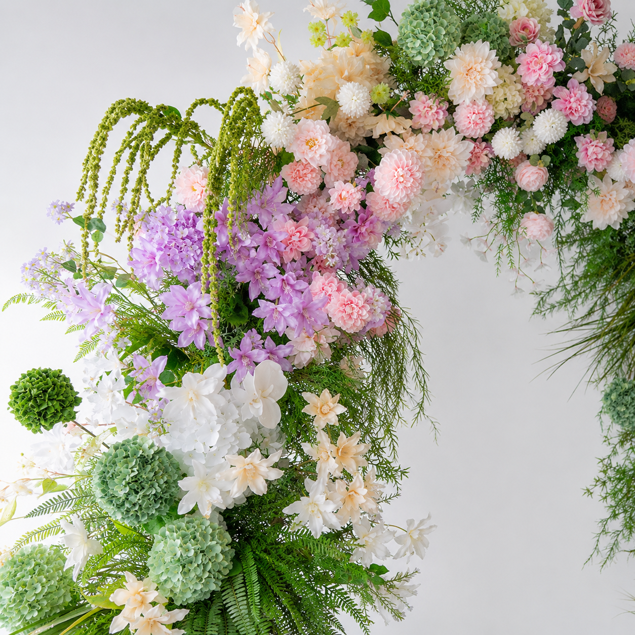 Artificial Floral Arch Decoration with Matching Stand Sage Blush Garden