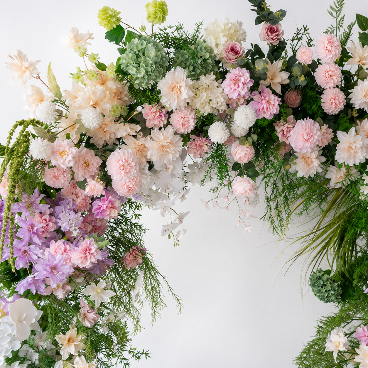 Artificial Floral Arch Decoration with Matching Stand Sage Blush Garden