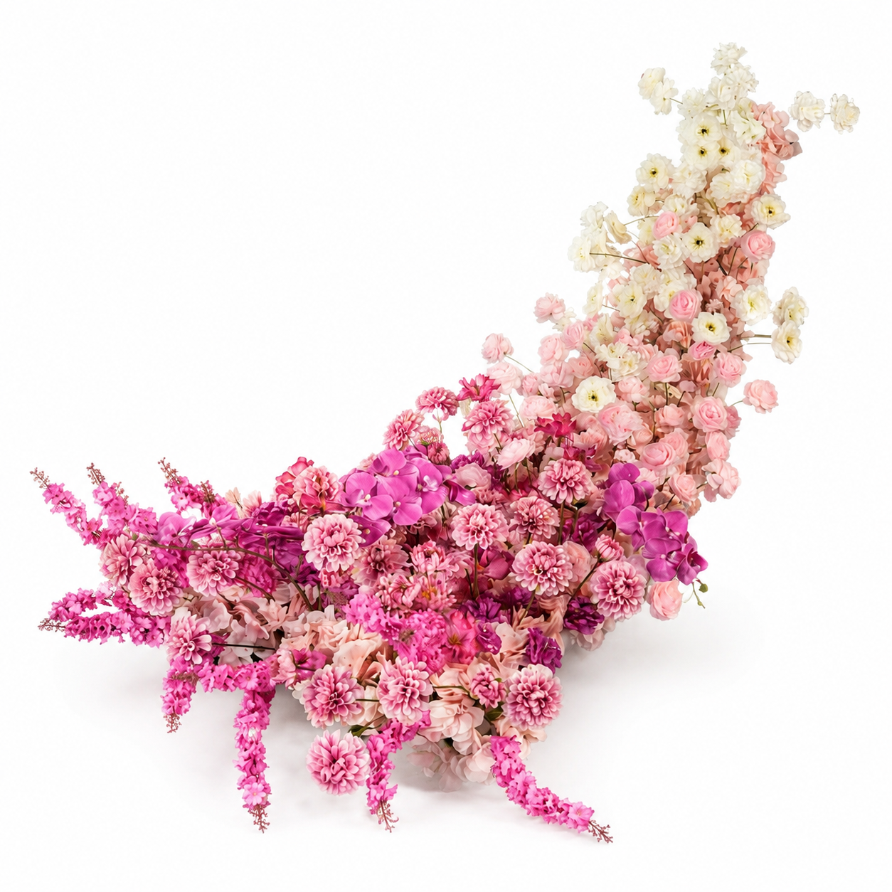 Artificial Wedding Flower Waterfall 6.9ft Arch Decor, Blush Pink & Lavender