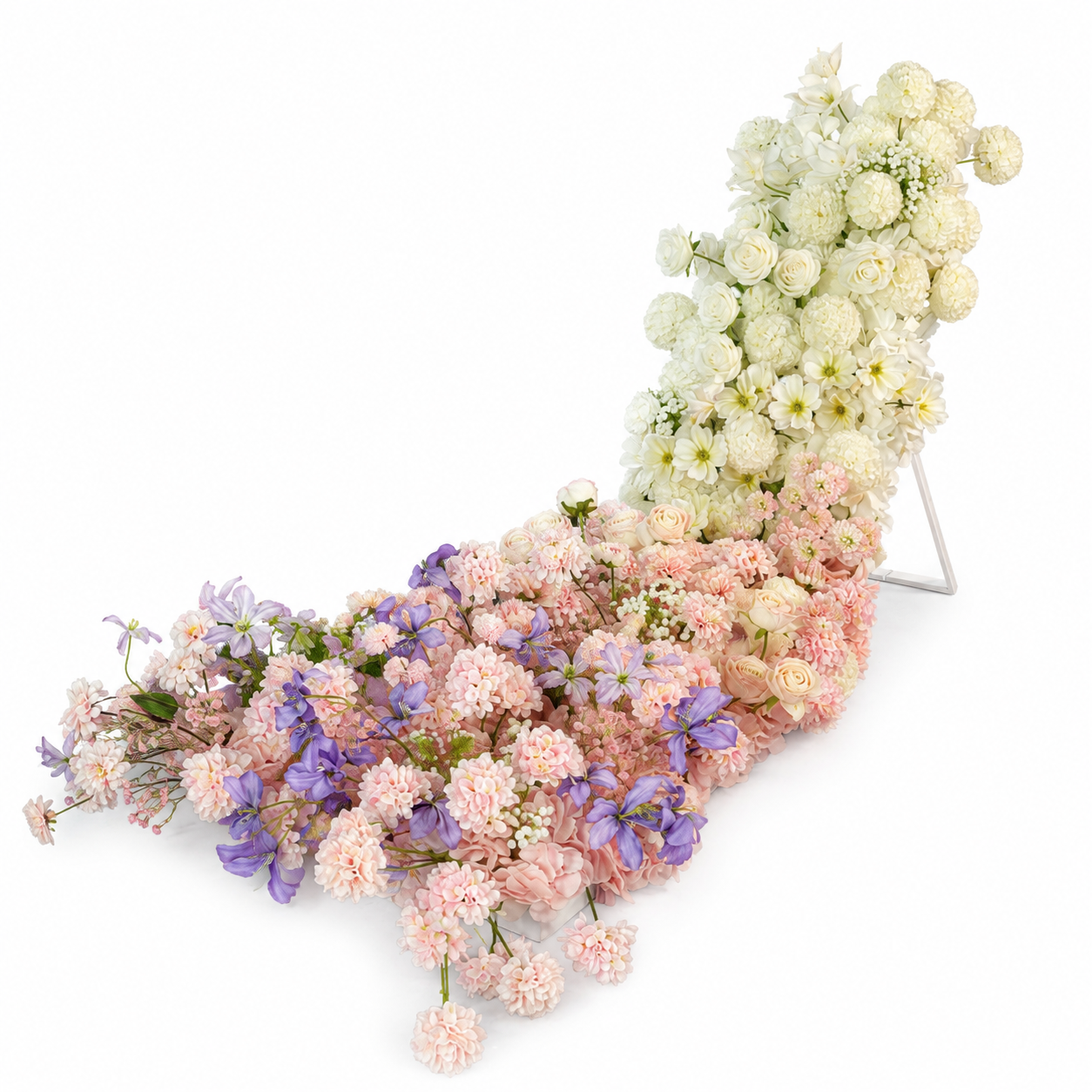 Artificial Wedding Flower Waterfall 6.9ft Arch Decor, Blush Pink & Lavender