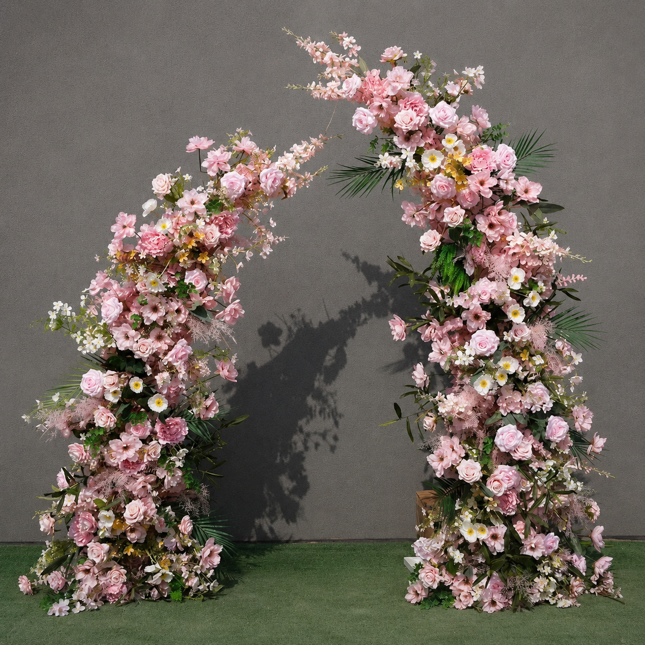 Artificial Flower Arch Set with Stand 5.9FT Wedding Backdrop Decor