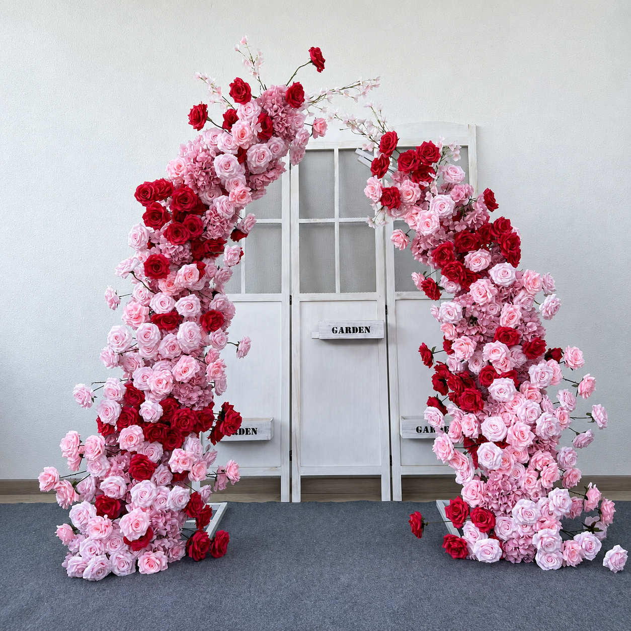 Artificial Flower Arch Set with Stand 5.9FT Wedding Backdrop Decor