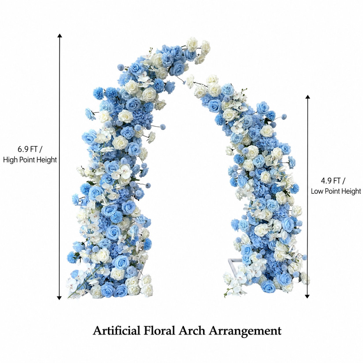 Artificial Flower Arch Set with Stand 5.9FT Wedding Backdrop Decor