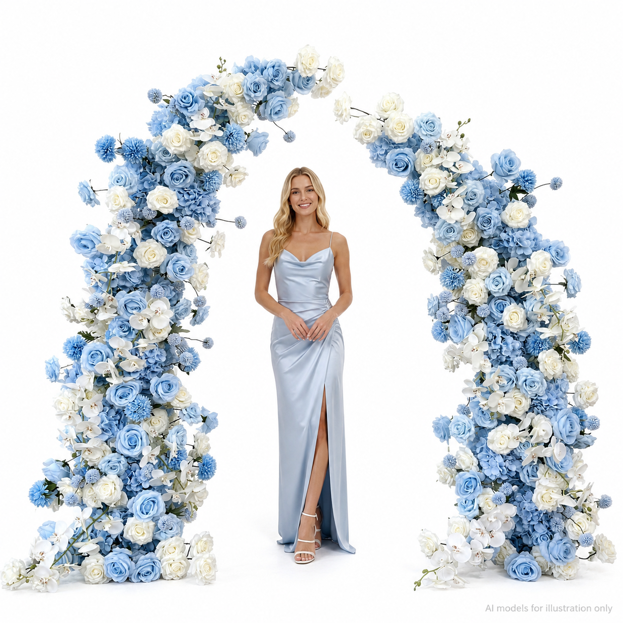 Artificial Flower Arch Set with Stand 5.9FT Wedding Backdrop Decor