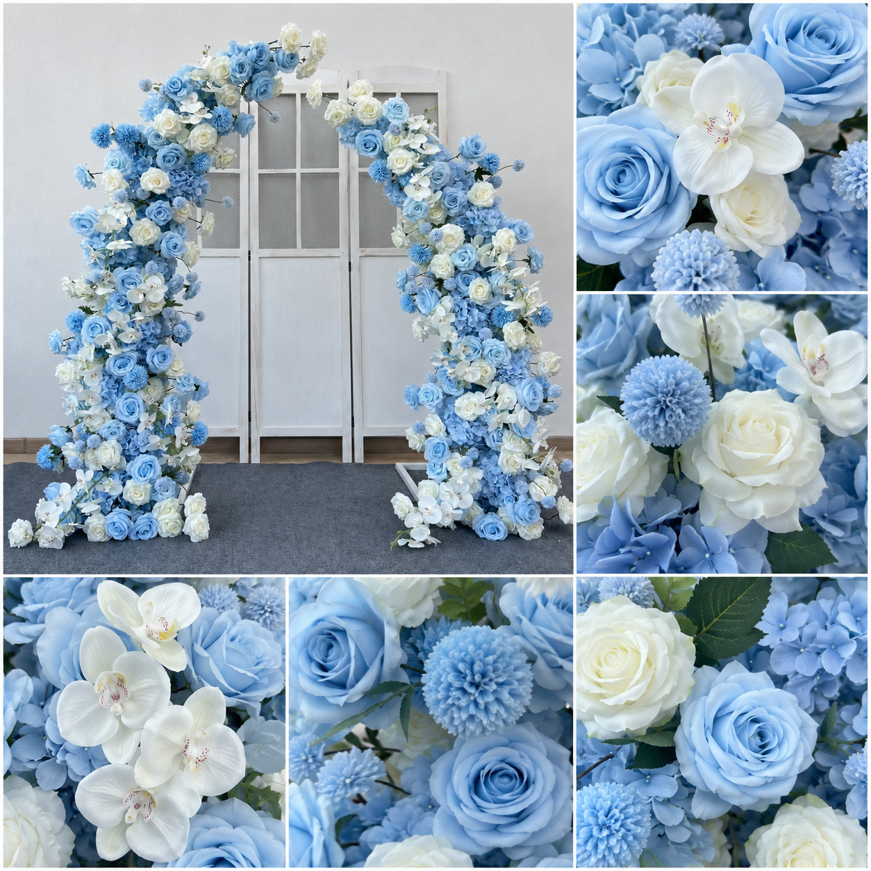 Artificial Flower Arch Set with Stand 5.9FT Wedding Backdrop Decor