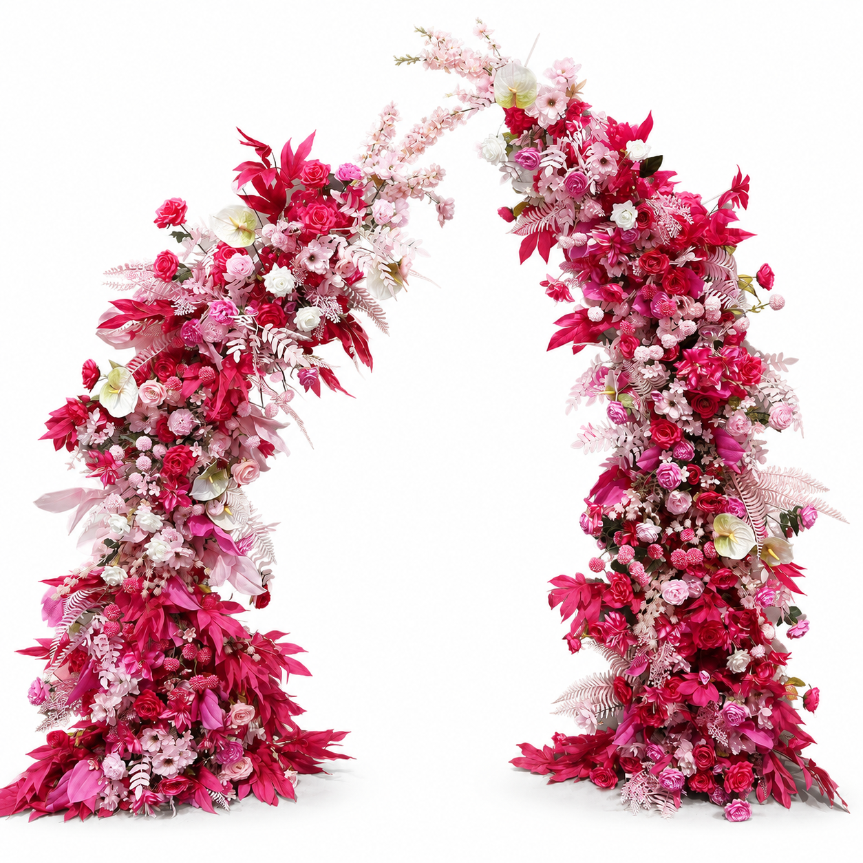 Artificial Flower Arch Set with Stand 5.9FT Wedding Backdrop Decor
