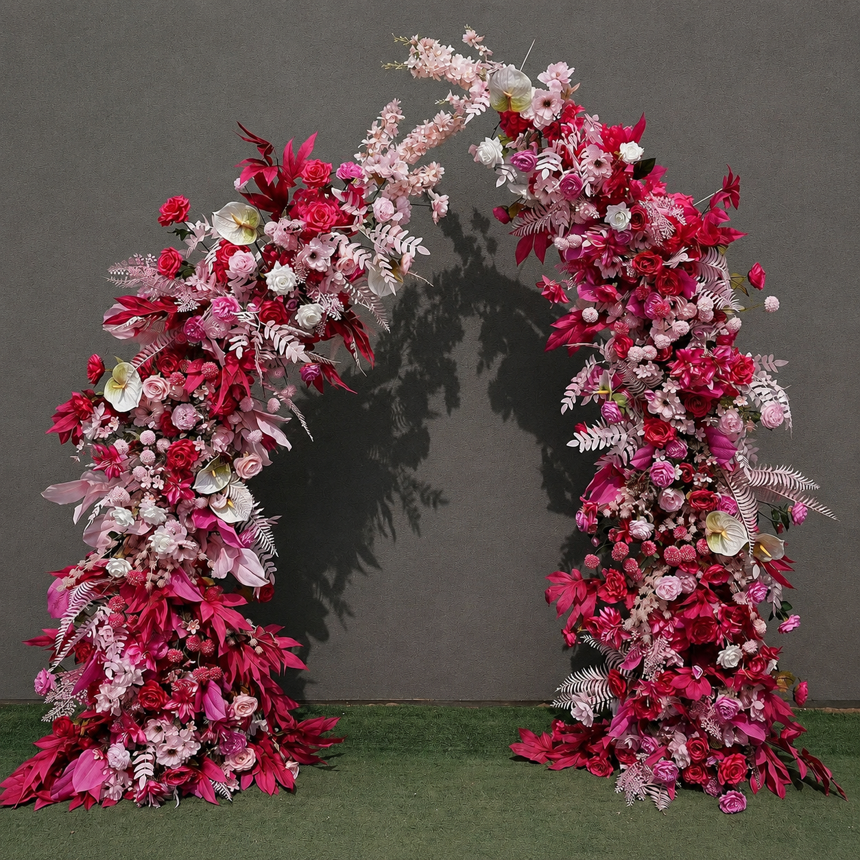 Artificial Flower Arch Set with Stand 5.9FT Wedding Backdrop Decor