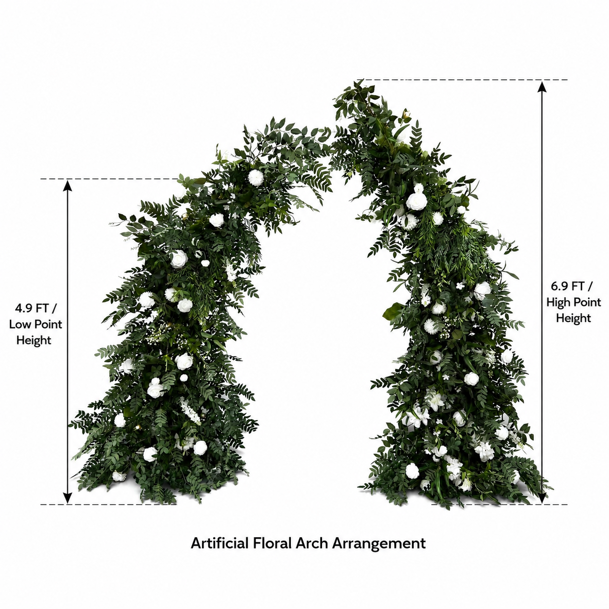 Artificial Flower Arch Set with Stand 5.9FT Wedding Backdrop Decor