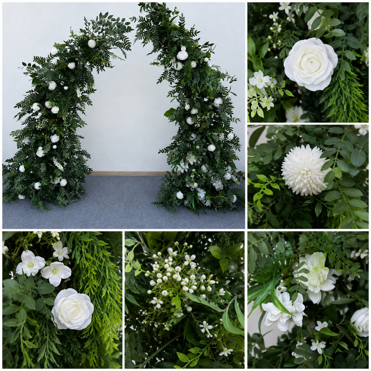 Artificial Flower Arch Set with Stand 5.9FT Wedding Backdrop Decor