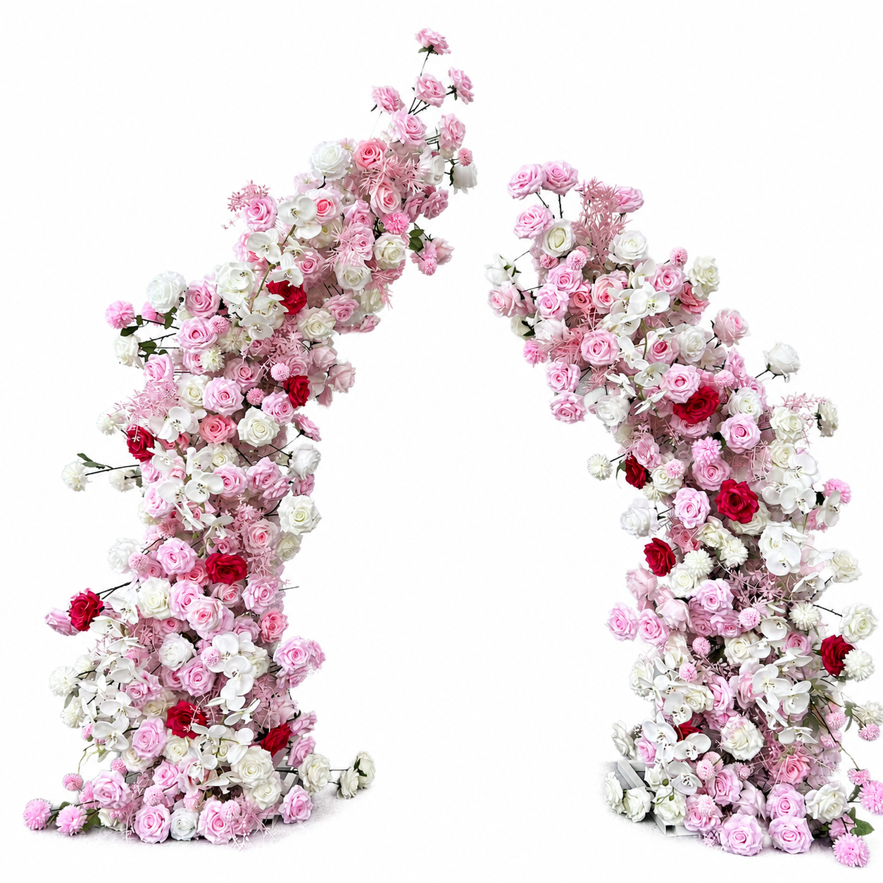 Artificial Flower Arch Set with Stand 5.9FT Wedding Backdrop Decor