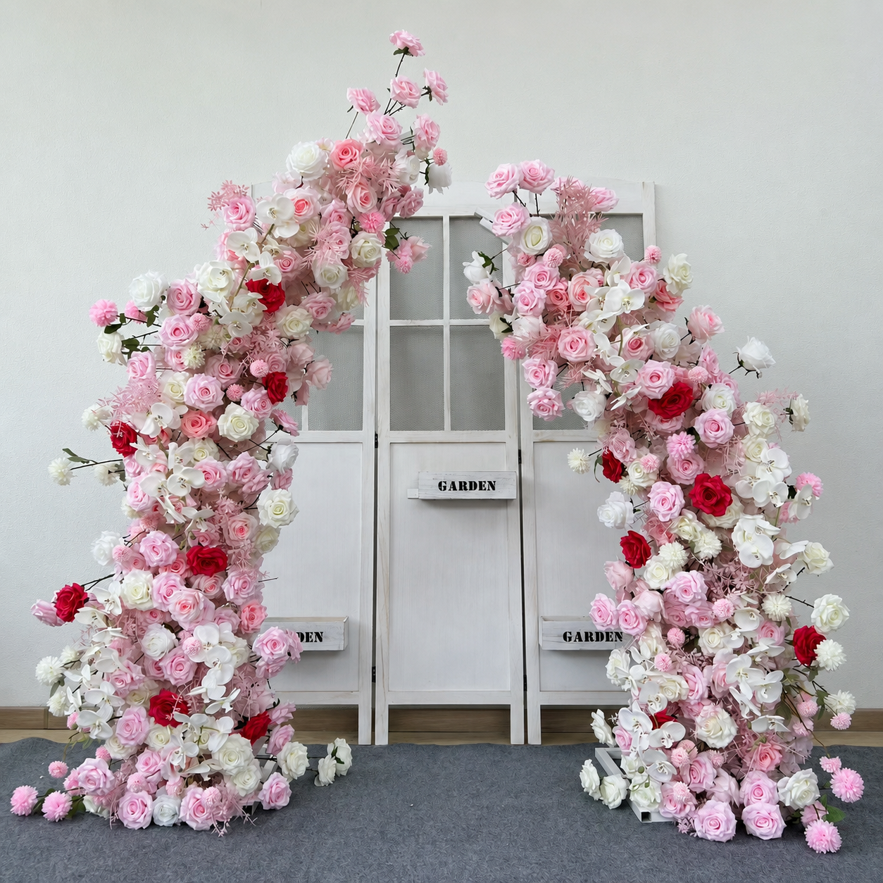 Artificial Flower Arch Set with Stand 5.9FT Wedding Backdrop Decor