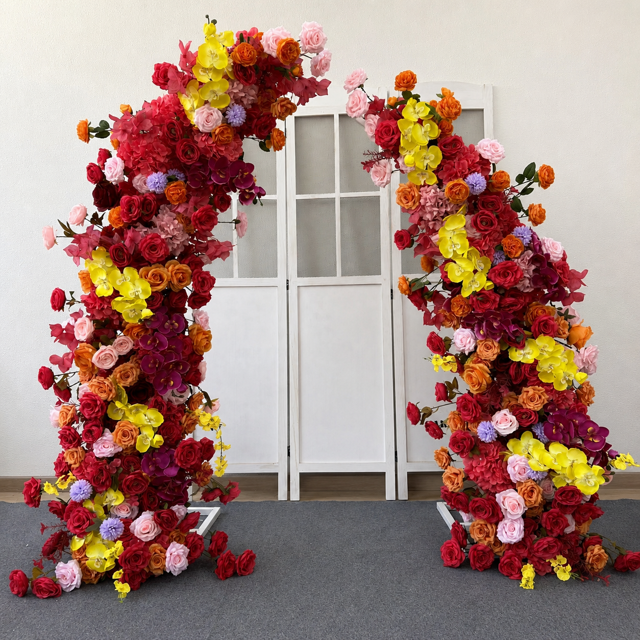 Artificial Flower Arch Set with Stand 5.9FT Wedding Backdrop Decor