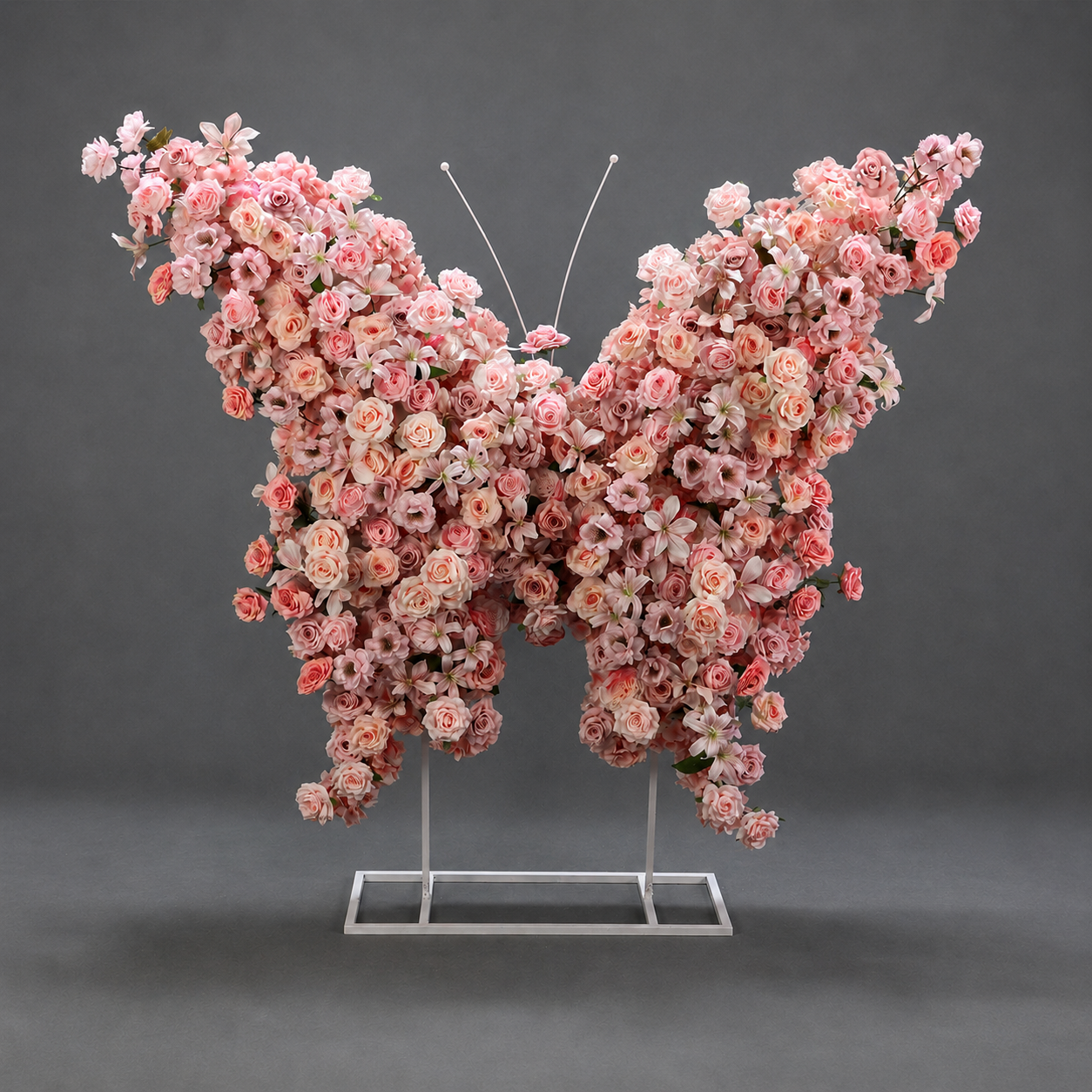 5FT Blush Pink Butterfly Flower Arch, Wedding Backdrop Decor
