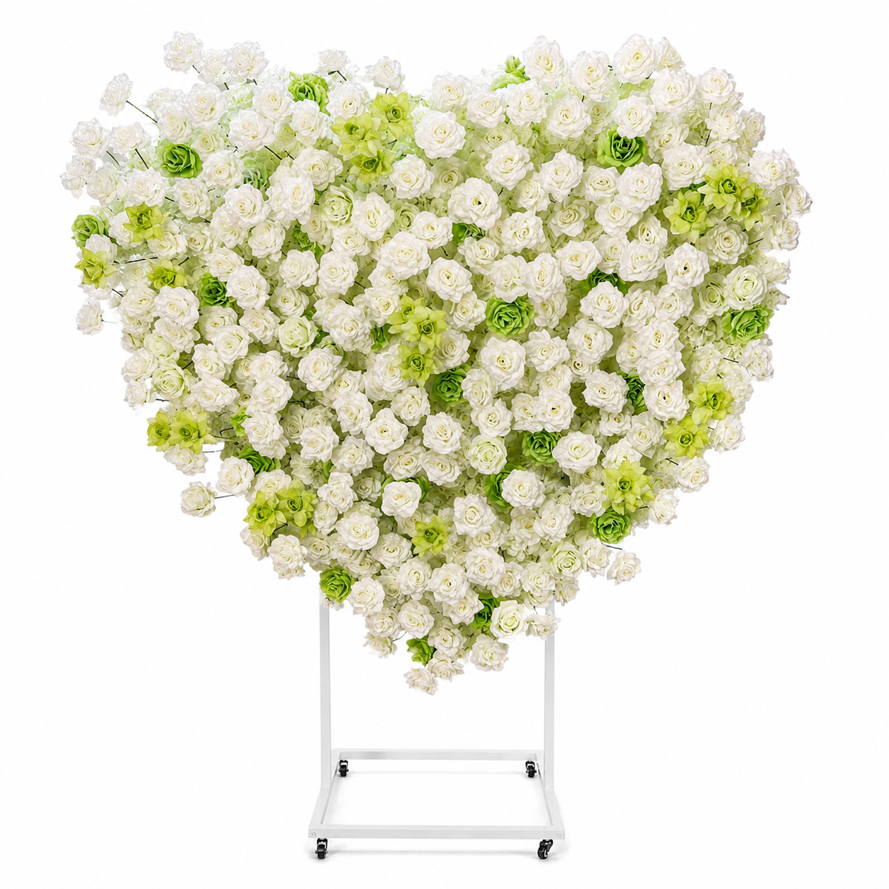 Heart Flower Arch with Stand, Wedding Floral Backdrop Decor