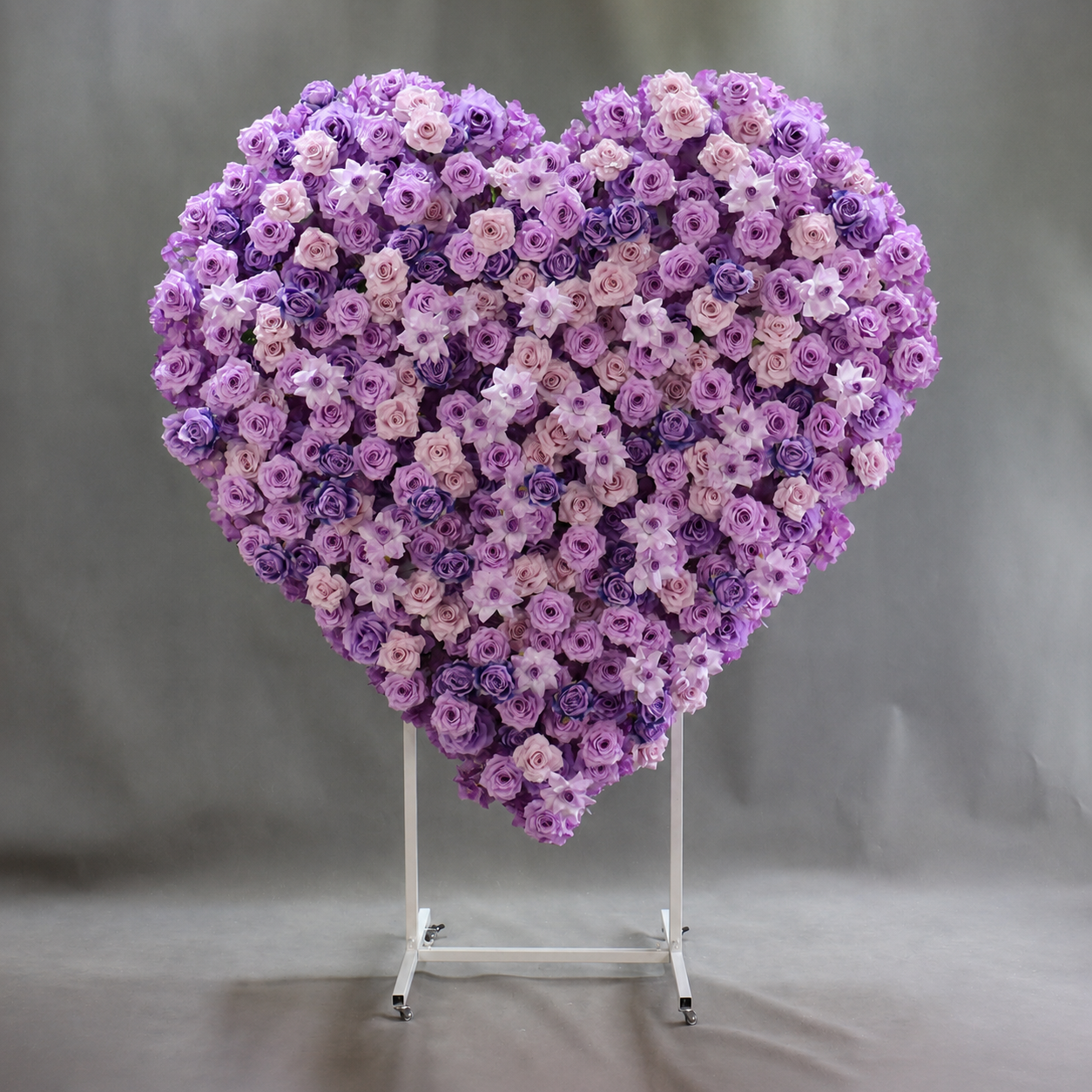 Heart Flower Arch with Stand, Wedding Floral Backdrop Decor