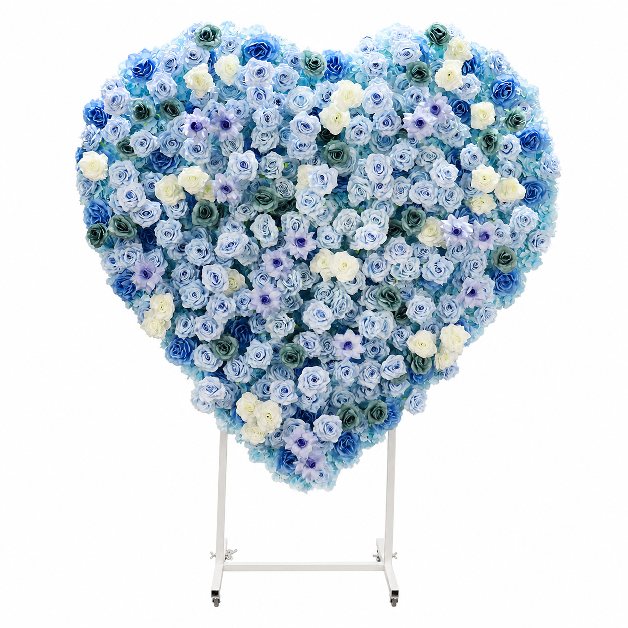 Heart Flower Arch with Stand, Wedding Floral Backdrop Decor