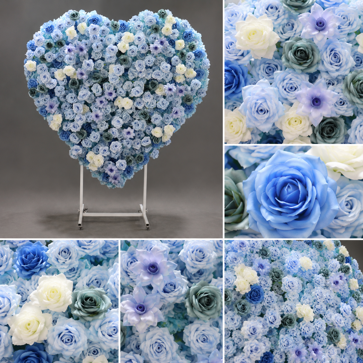 Heart Flower Arch with Stand, Wedding Floral Backdrop Decor