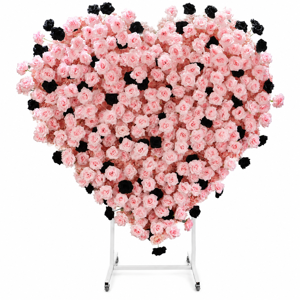 Heart Flower Arch with Stand, Wedding Floral Backdrop Decor