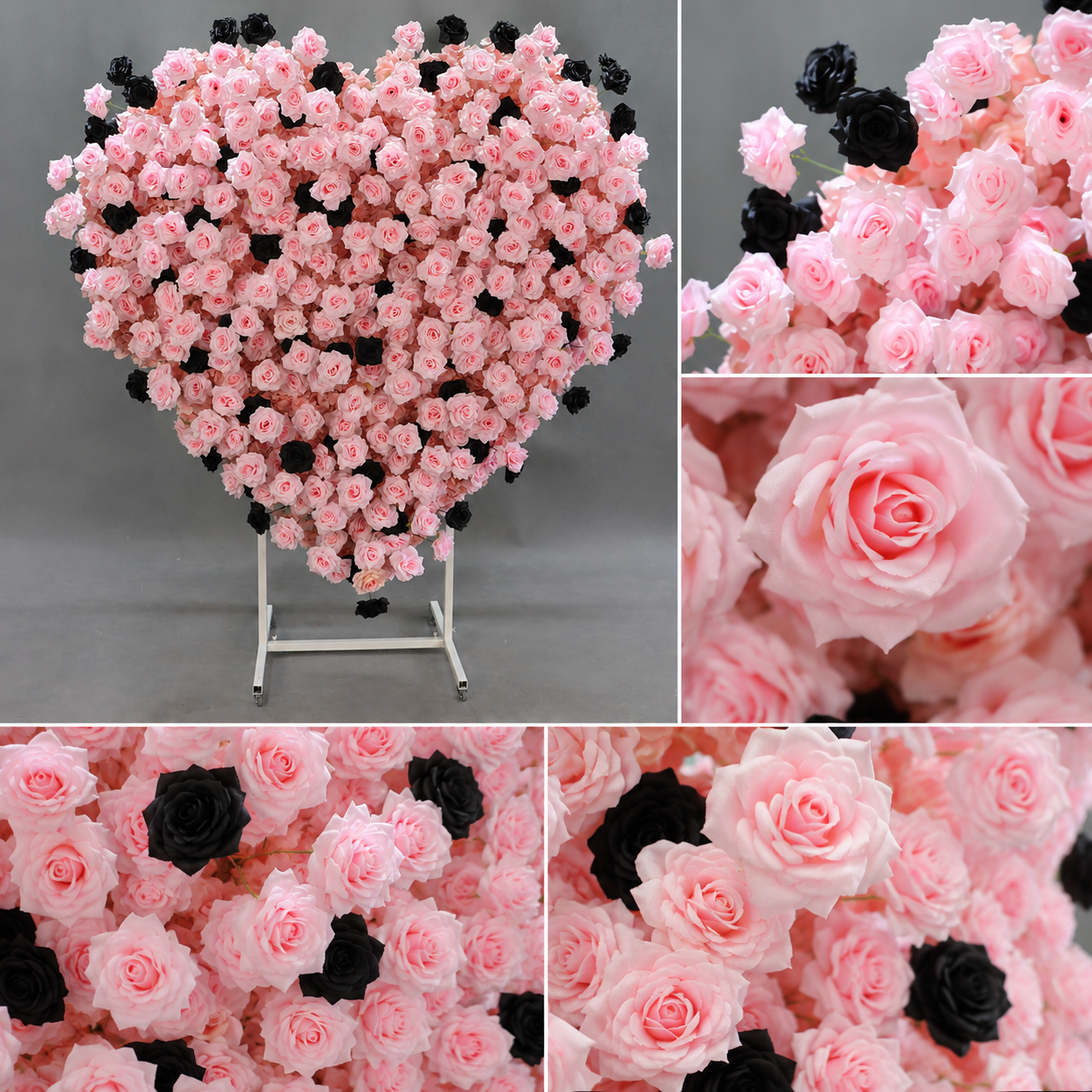 Heart Flower Arch with Stand, Wedding Floral Backdrop Decor