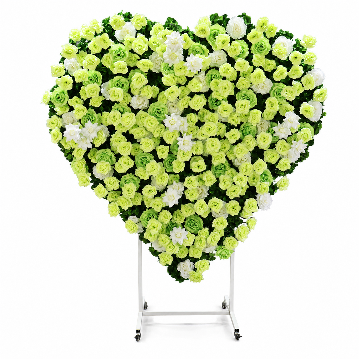 Heart Flower Arch with Stand, Wedding Floral Backdrop Decor
