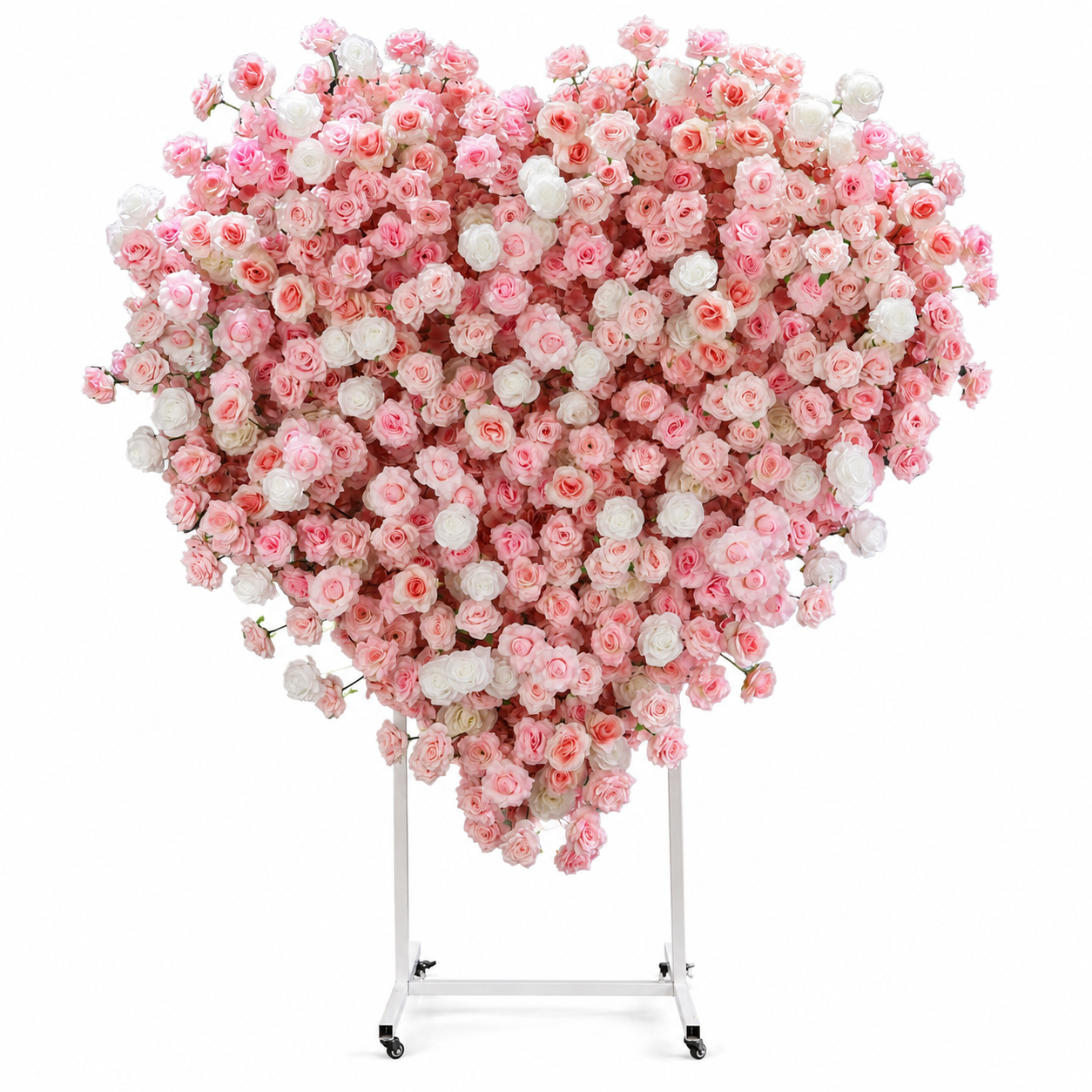 Heart Flower Arch with Stand, Wedding Floral Backdrop Decor
