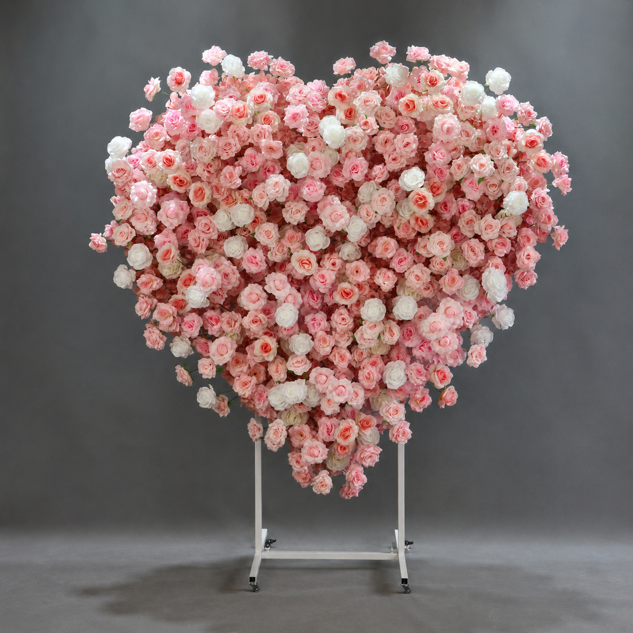 Heart Flower Arch with Stand, Wedding Floral Backdrop Decor