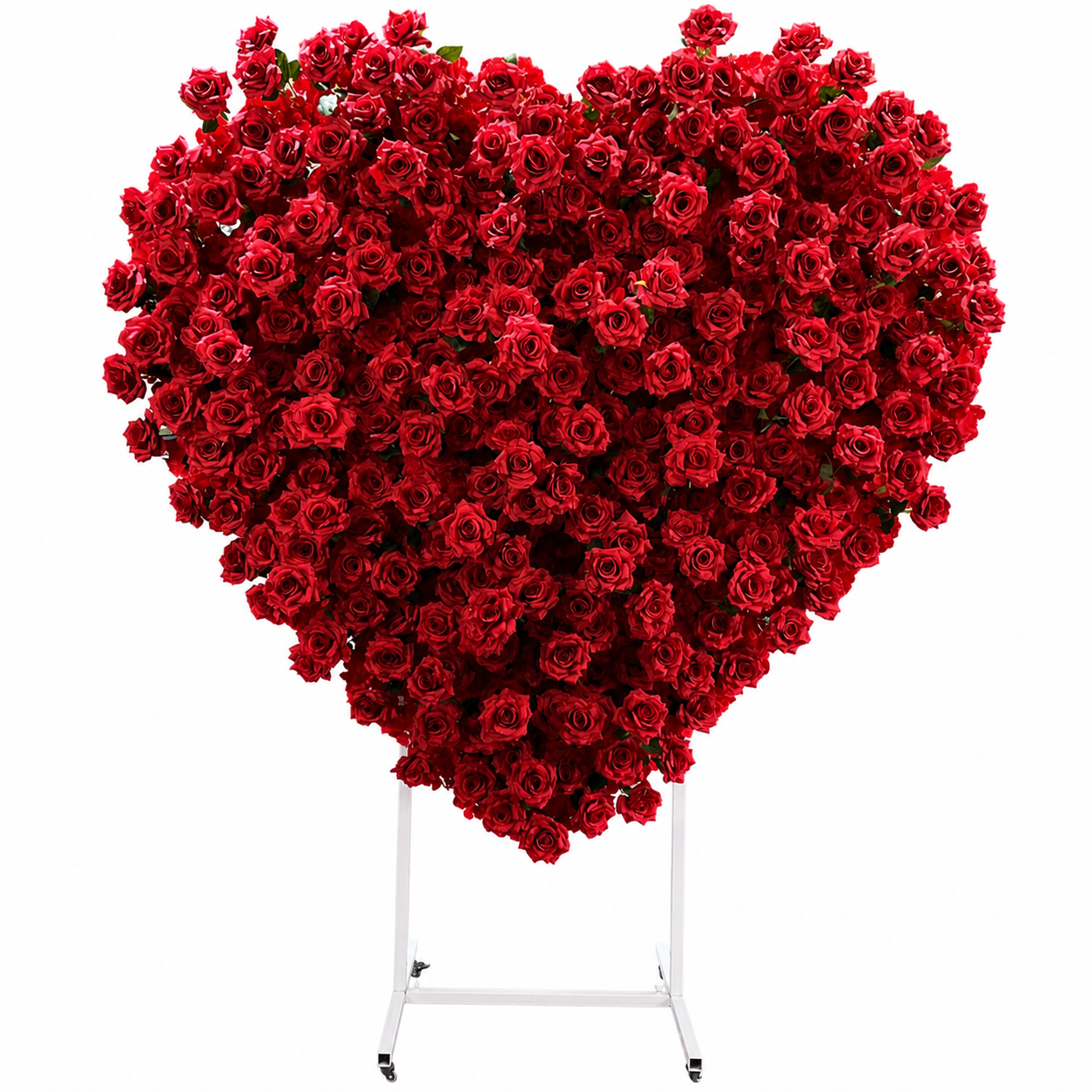 Heart Flower Arch with Stand, Wedding Floral Backdrop Decor