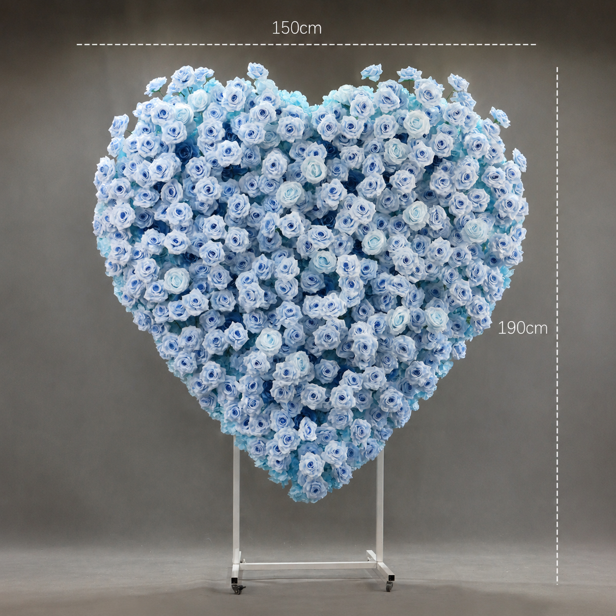 Heart Flower Arch with Stand, Wedding Floral Backdrop Decor
