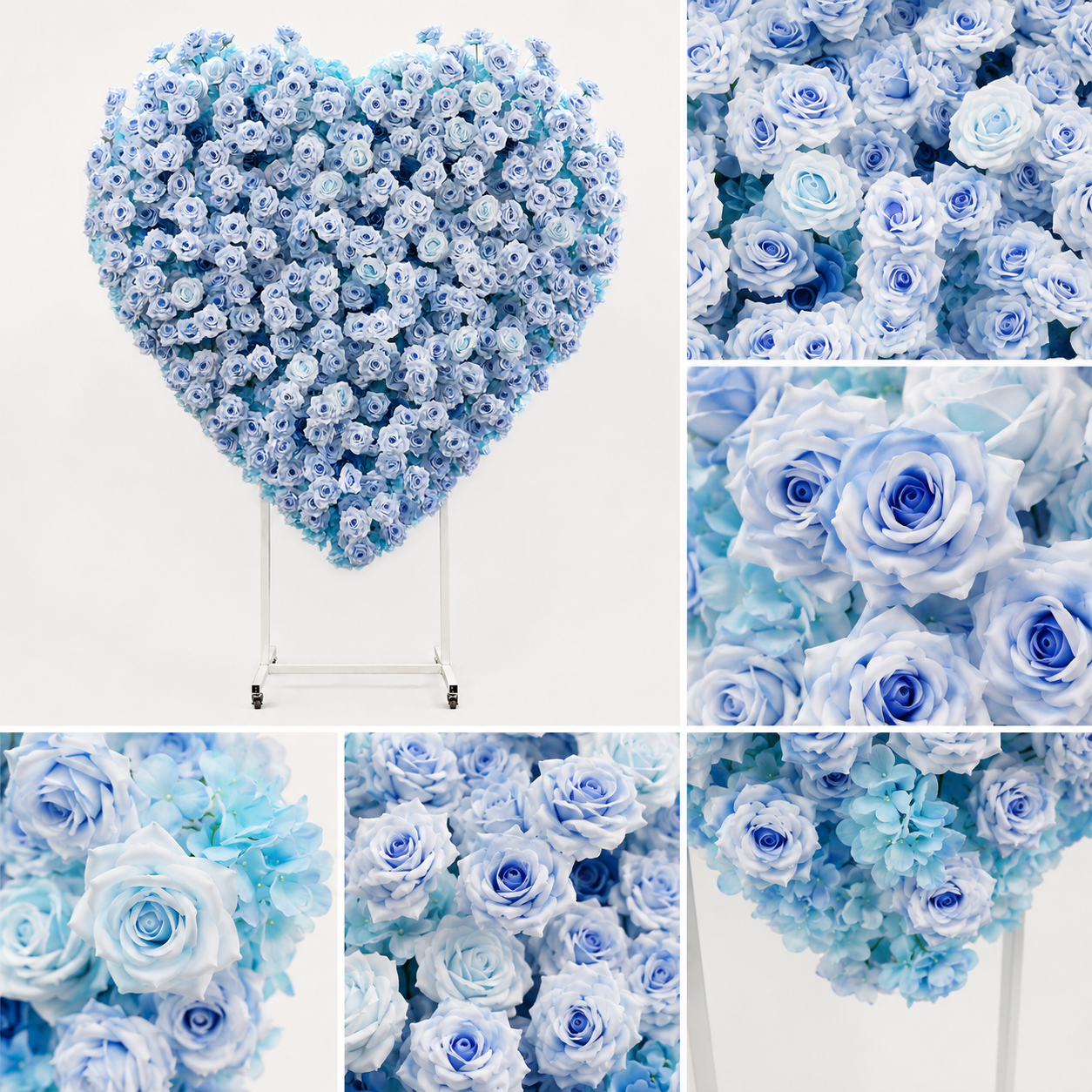 Heart Flower Arch with Stand, Wedding Floral Backdrop Decor