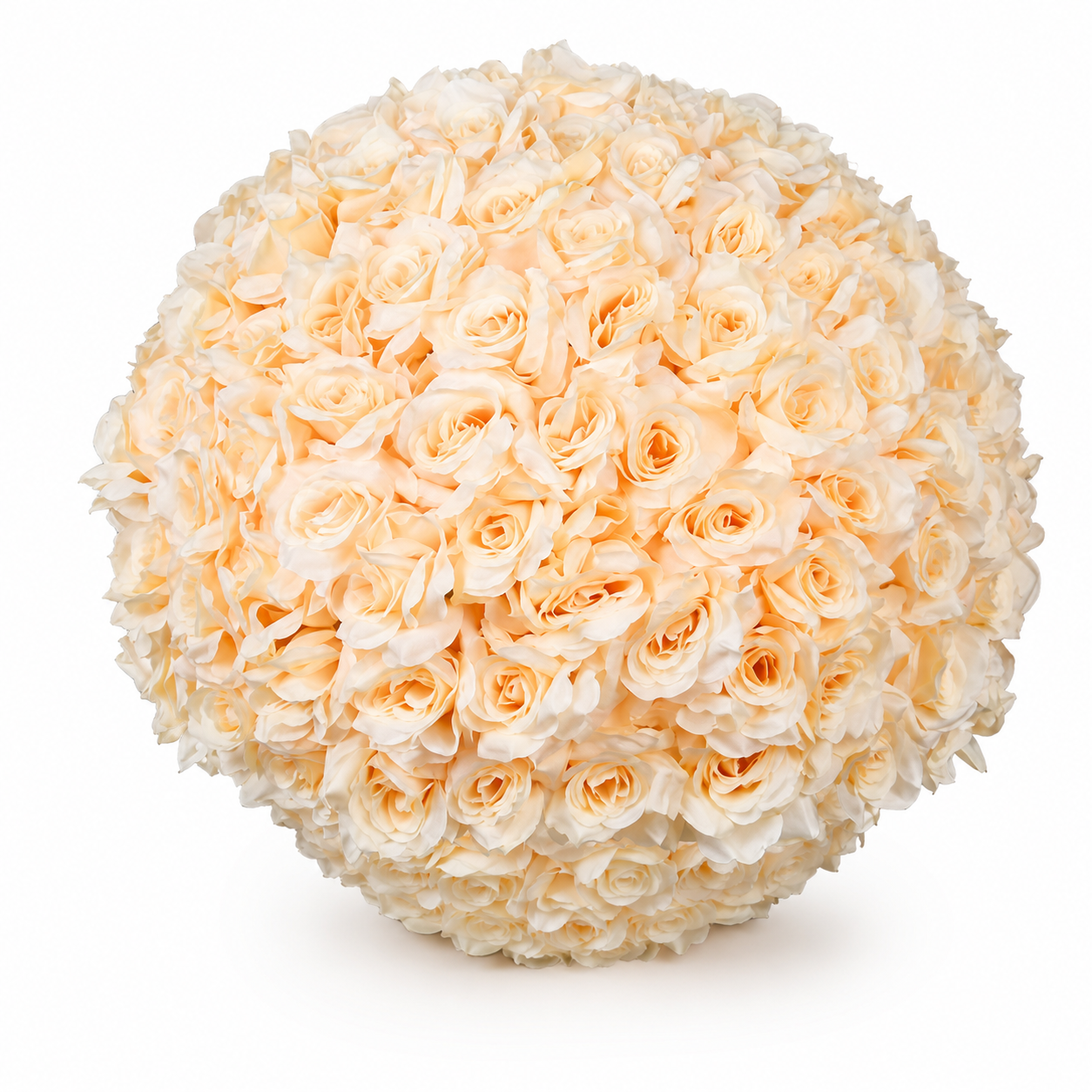 Artificial Rose Flower Ball, Wedding Arch Decor, Champagne, 40CM