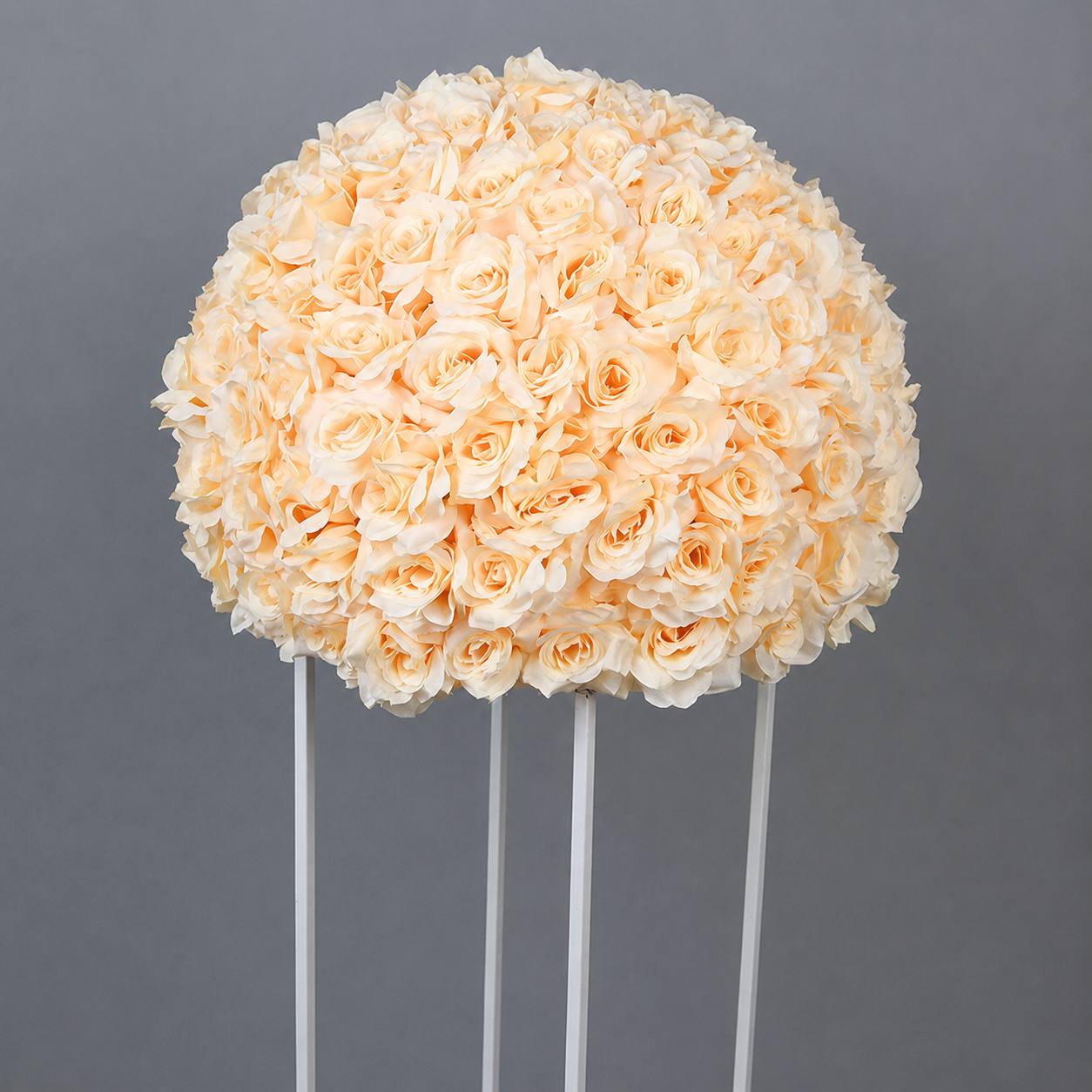 Artificial Rose Flower Ball, Wedding Arch Decor, Champagne, 40CM