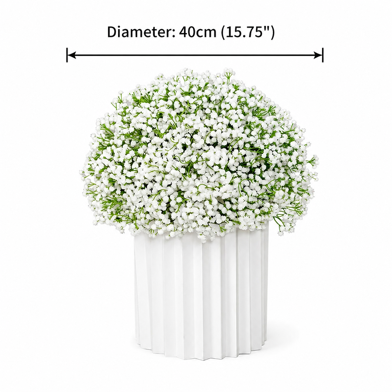 Baby's Breath Floral Dome for Wedding Arch Decor, 15.75 IN / 40CM, 19.69 IN / 50CM ,23.62 IN / 60CM