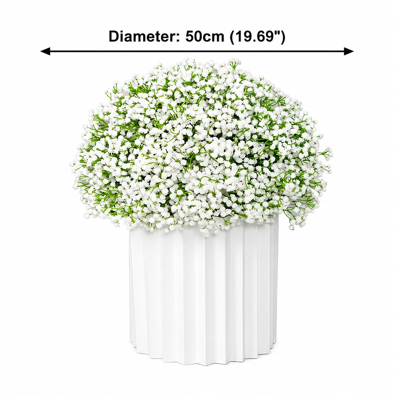 Baby's Breath Floral Dome for Wedding Arch Decor, 15.75 IN / 40CM, 19.69 IN / 50CM ,23.62 IN / 60CM