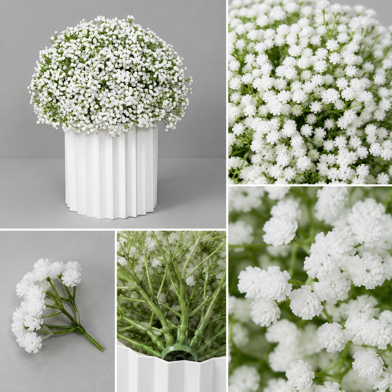 Baby's Breath Floral Dome for Wedding Arch Decor, 23.62 IN