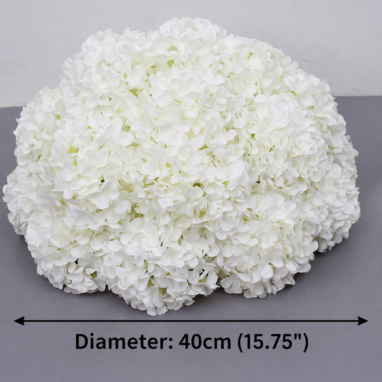 Artificial Hydrangea Half Ball, Wedding Arch Decor 15.75 IN / 40CM	Diameter 15.75 in / 40 cm