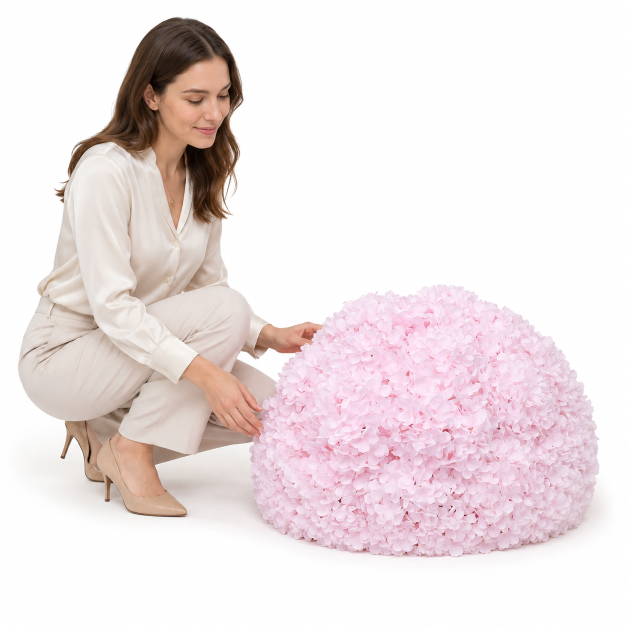 Artificial Hydrangea Half Ball, Wedding Arch Decor  Diameter 15.75 in / 40 cm
