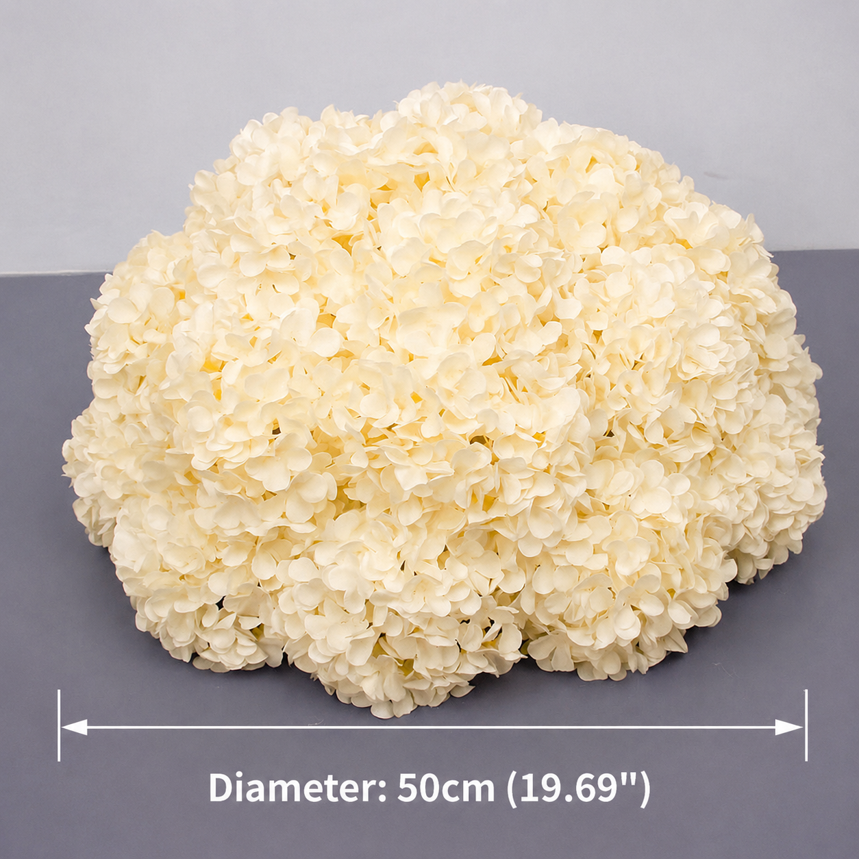 Artificial Hydrangea Half Ball, Wedding Arch Decor Diameter 19.69 in / 50 cm