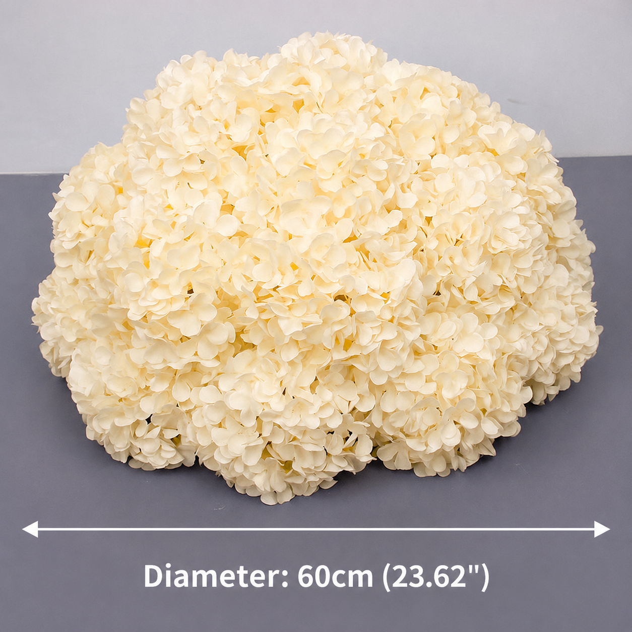 Artificial Hydrangea Half Ball, Wedding Arch Decor Diameter 23.62 in / 60 cm