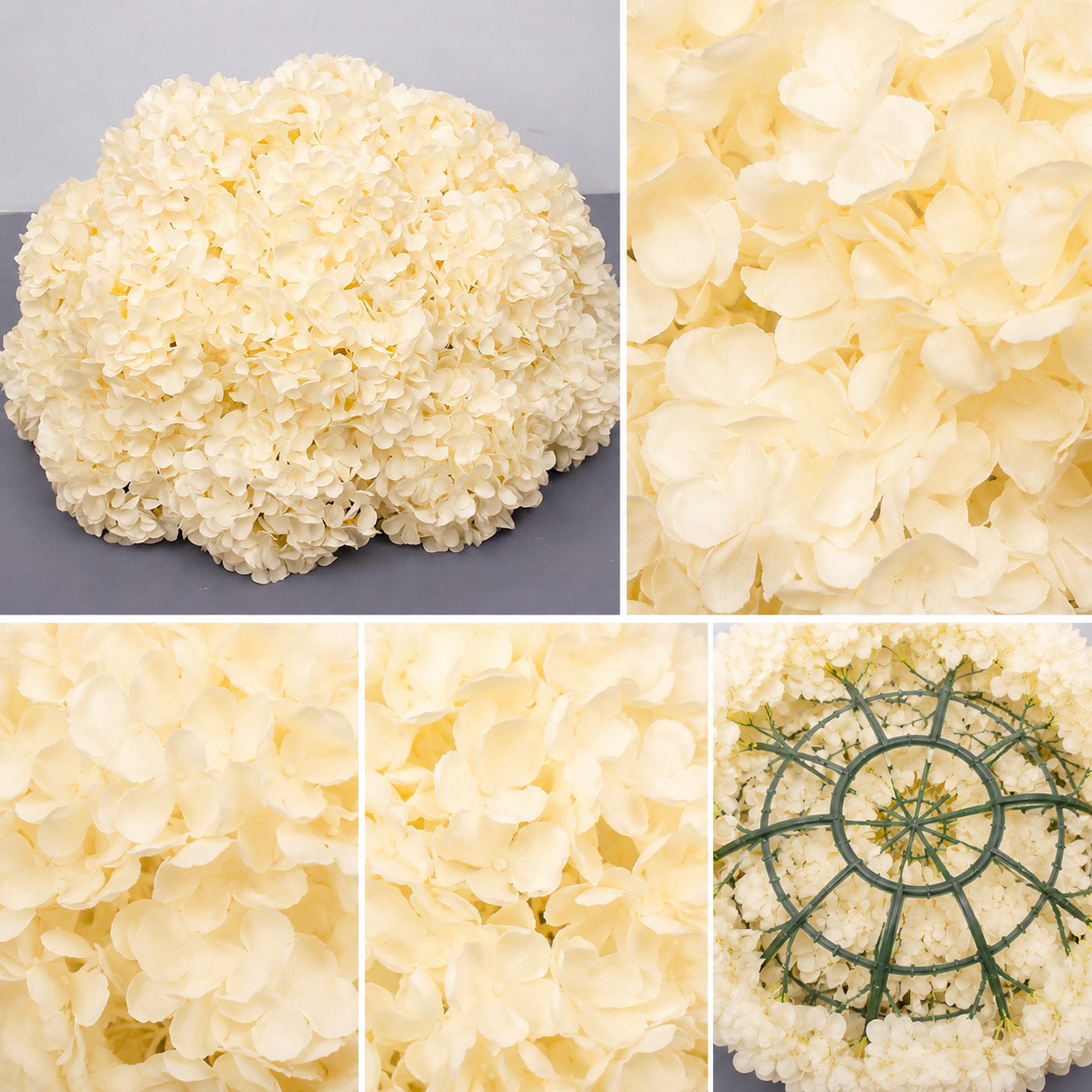 Artificial Hydrangea Half Ball, Wedding Arch Decor  Diameter 15.75 in / 40 cm