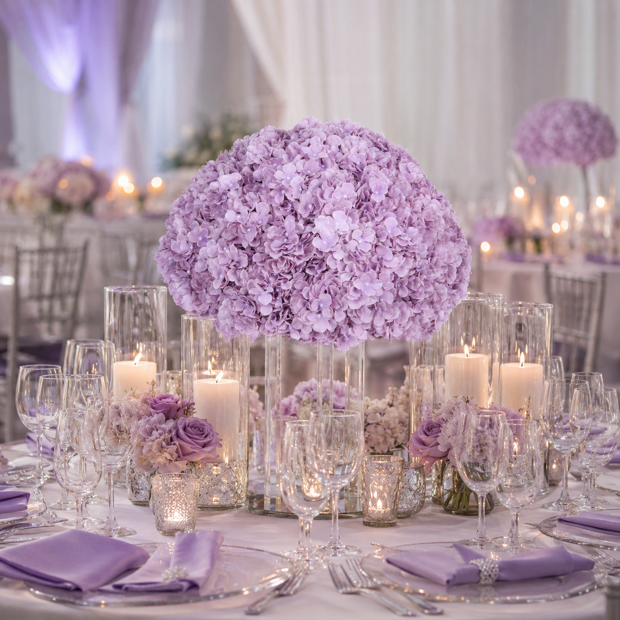 Artificial Hydrangea Half Ball, Wedding Arch Decor Diameter 23.62 in / 60 cm