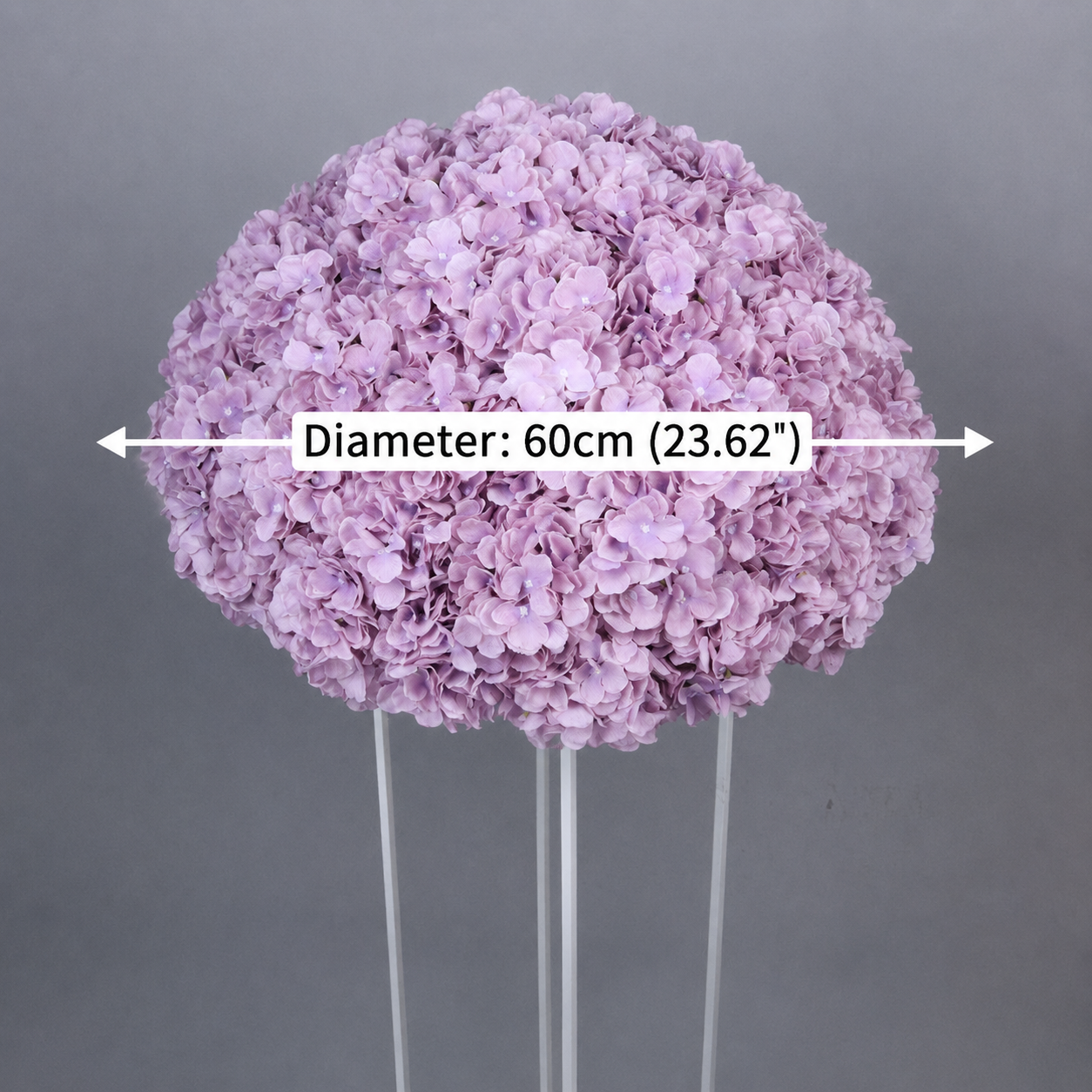 Artificial Hydrangea Half Ball, Wedding Arch Decor Diameter 23.62 in / 60 cm