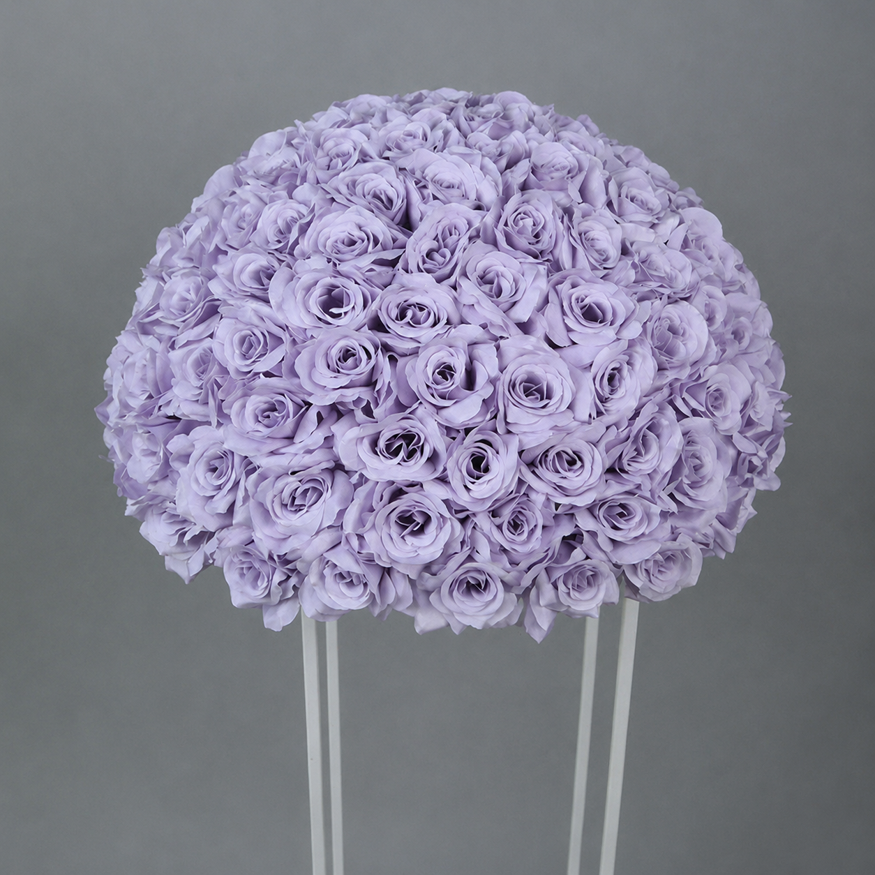 Artificial Rose Half Ball for Wedding Arch Decor,Lavender 15.75 IN / 40CM Diameter