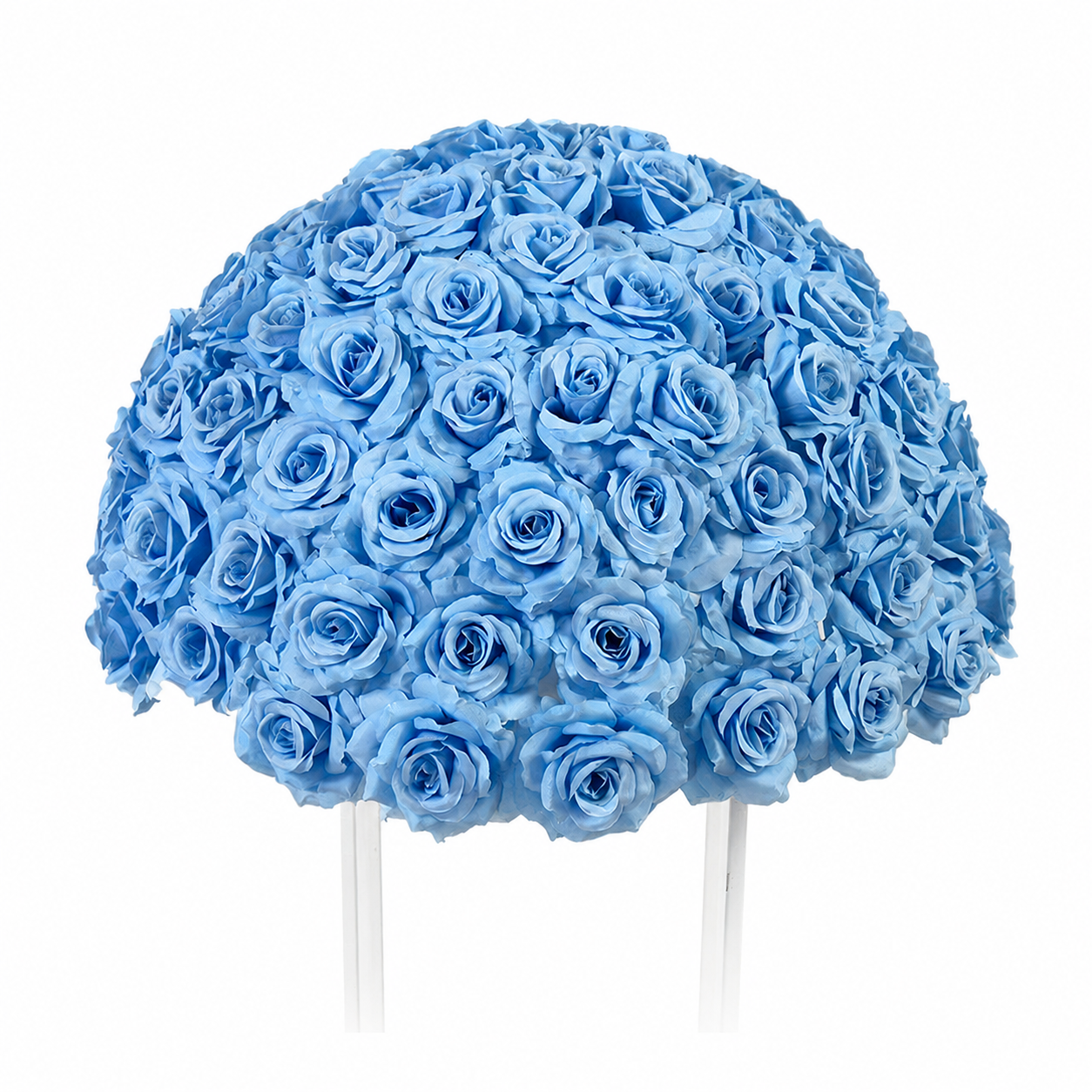 Artificial Rose Half Ball for Wedding Arch Decor, Light Blue 15.75 IN / 40CM Diameter
