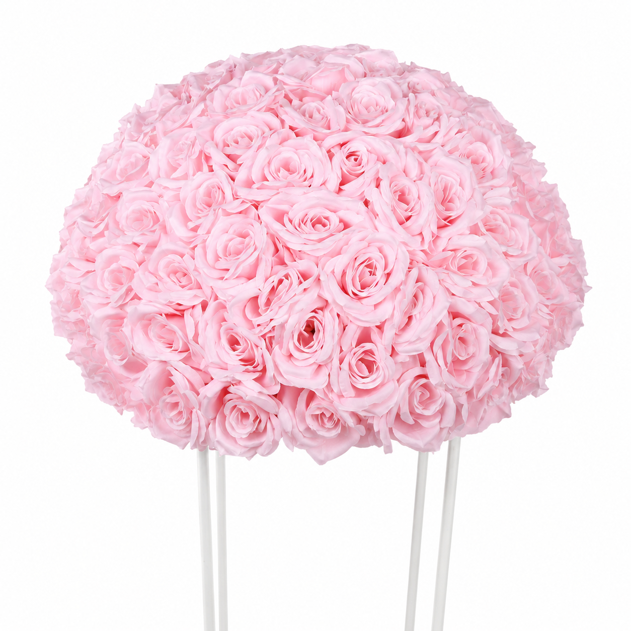Artificial Rose Half Ball for Wedding Arch Decor, Blush Pink, 15.75 in / 40 cm