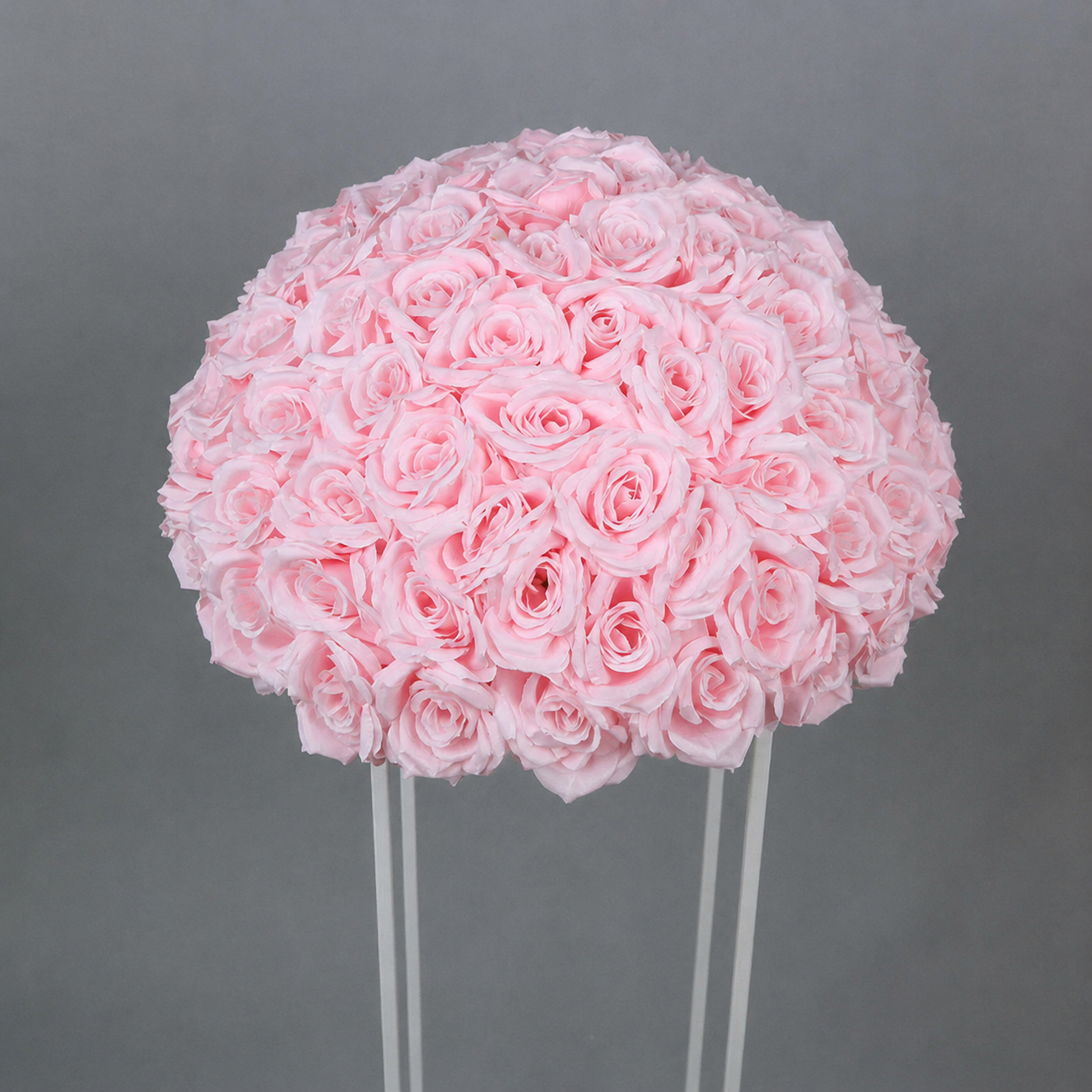 Artificial Rose Half Ball for Wedding Arch Decor, Blush Pink, 15.75 in / 40 cm