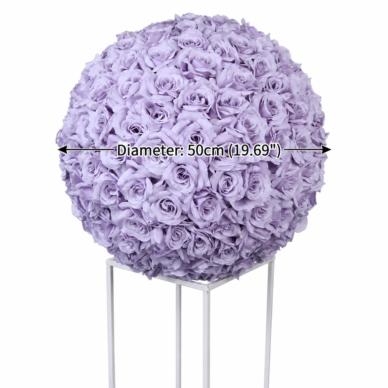 Artificial Rose Flower Ball, Wedding Arch Decor, Lavender, 50CM