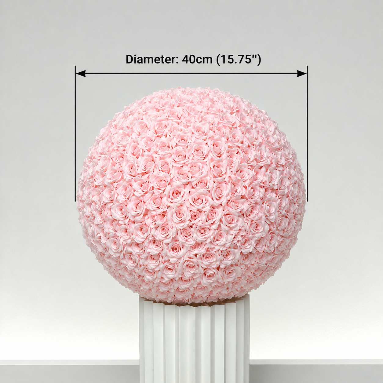 Artificial Rose Flower Ball, Wedding Arch Decor, Blush Pink, 40CM