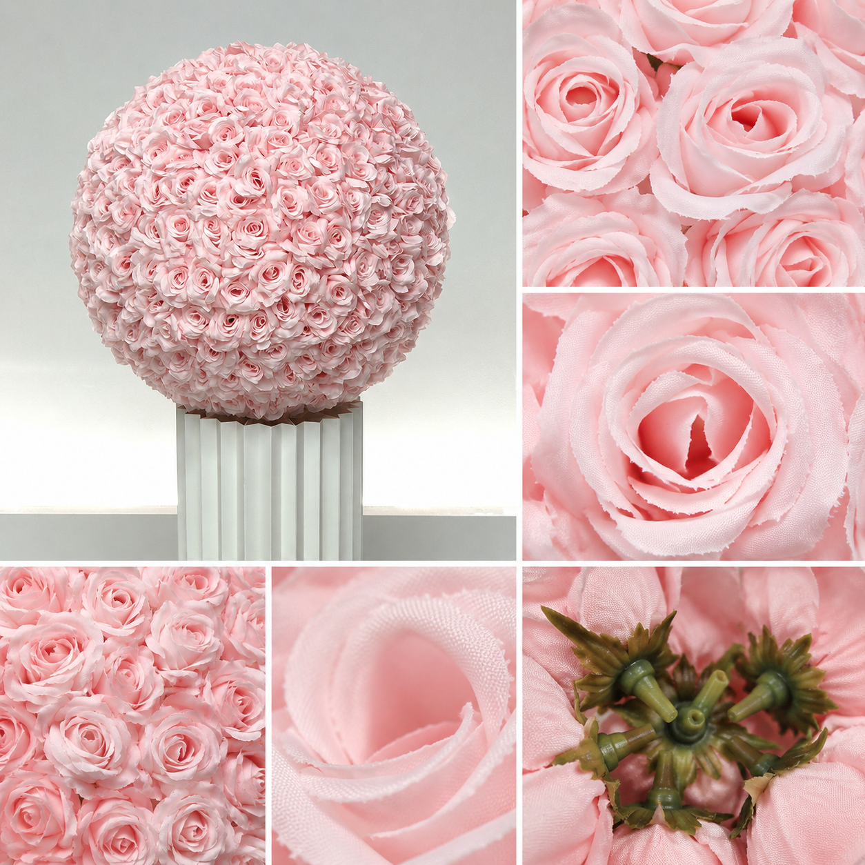 Artificial Rose Flower Ball, Wedding Arch Decor, Blush Pink, 40CM