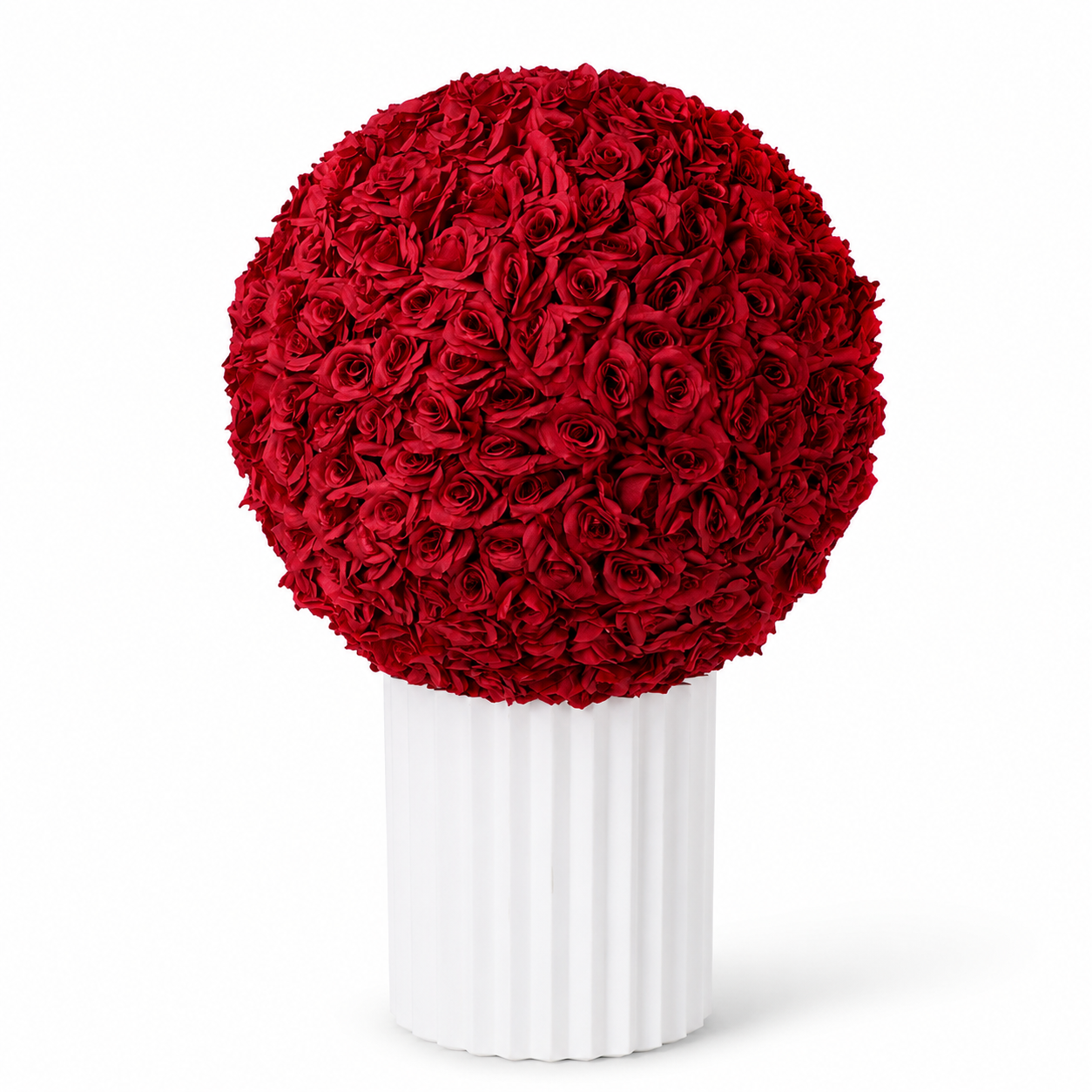 Artificial Rose Flower Ball, Wedding Arch Decor, Dark Red, 40CM